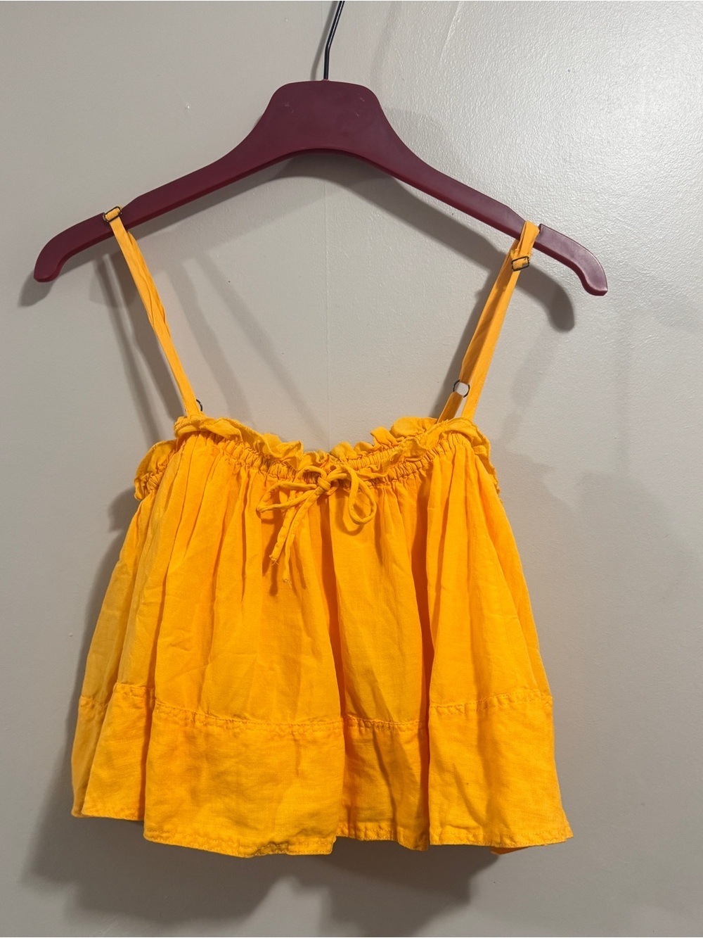 Pilcro by Anthropologie Mustard Yellow Babydoll Coquette Cottagecore Size Small